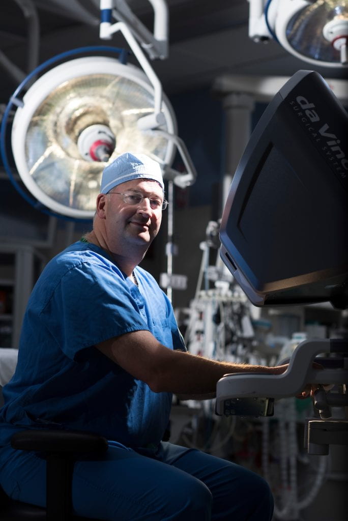 Dr. Kozower with surgical robot