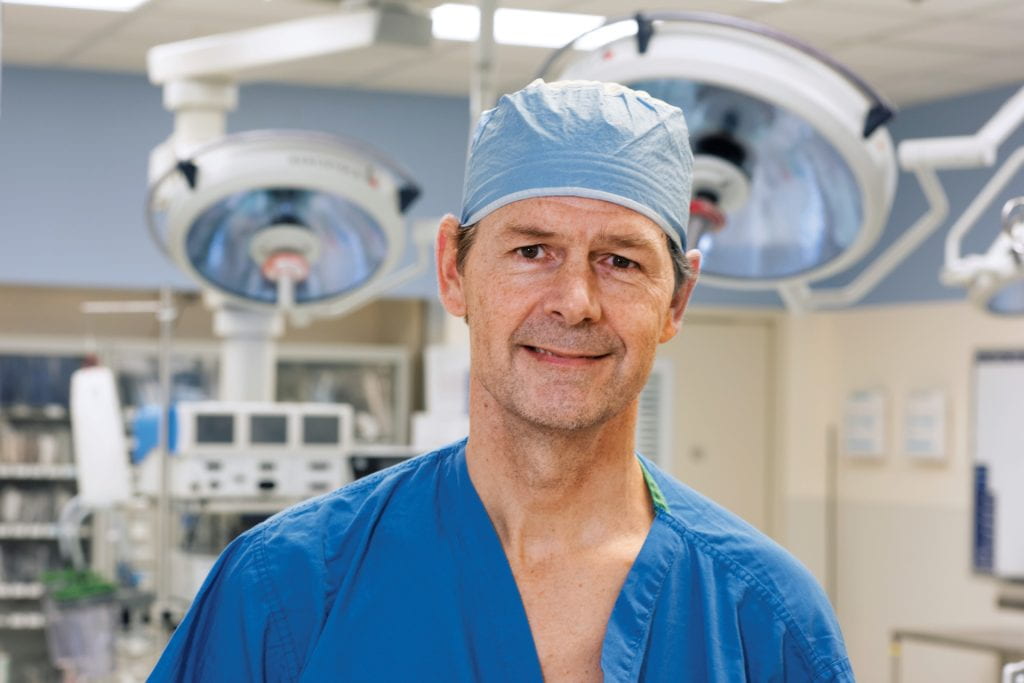 Dr. Meyers in operating room