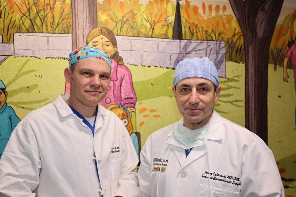 Jacob Miller, MD, left, and Pirooz Eghtesady, MD, PhD.