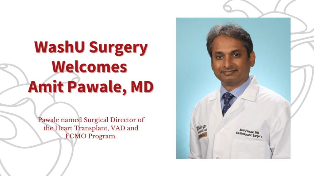 Pawale Named Surgical Director of Heart Transplantation